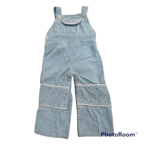 Vintage popsicle 18 month light blue corduroy overalls one piece outfit fall - Picture 3 of 8
